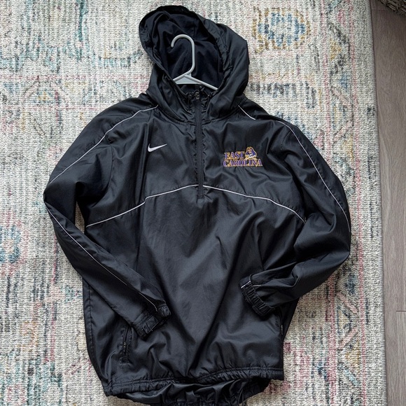 Nike Black East Carolina Hooded Rain Jacket - Picture 1 of 4